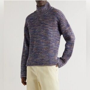 MR.P Mr. Porter Mouline Knitted Mock Neck Sweater Men’s XS Cashmere and Wool